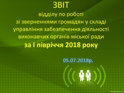 Звіт відділу по роботі зі зверненнями громадян