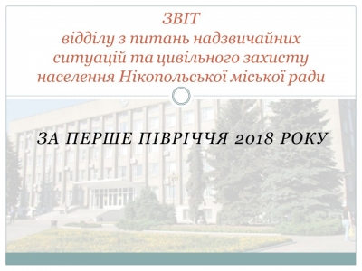 Звіт відділу з питань надзвичайних ситуацій та цивільного захисту населення
