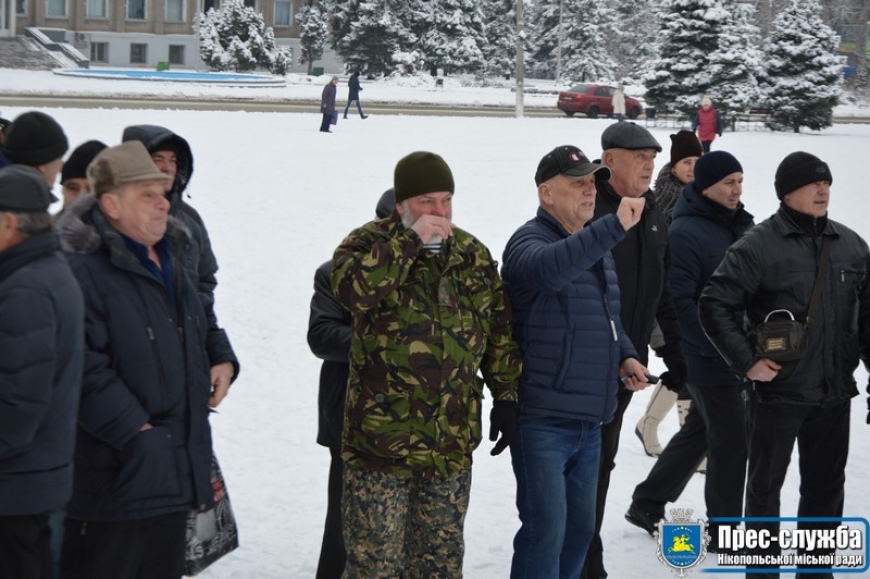 7 лютого відбулась акція ветеранів ЗСУ на площі навпроти міськвиконкому