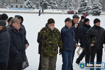 7 лютого відбулась акція ветеранів ЗСУ на площі навпроти міськвиконкому